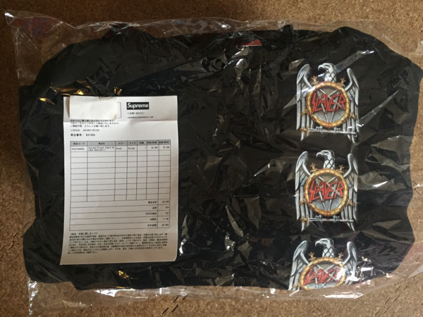 supreme slayer XLサイズ 黒 スウェット パーカー