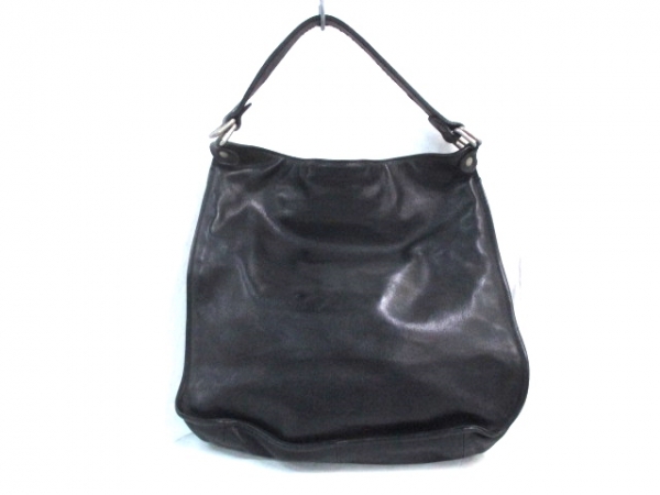 イルビゾンテ ショルダーバッグ レザー ネイビー 黒 2way
