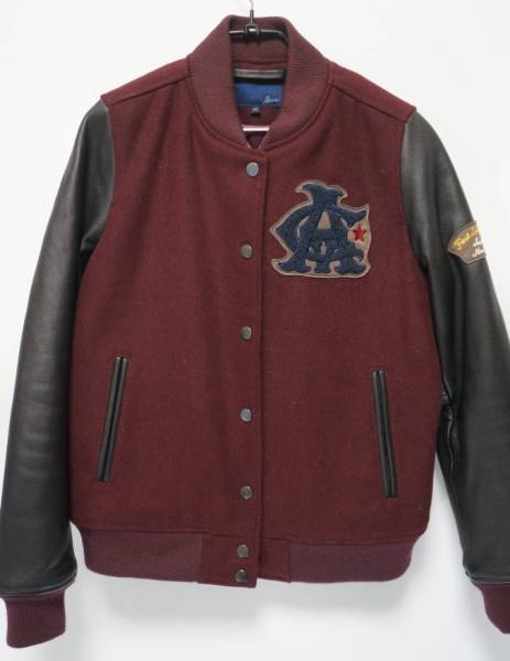 AVIREX】袖レザースタジャンM レディース