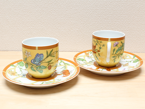 HERMES エルメス シエスタ コーヒー カップ&ソーサー 2客セット HERMES エルメス シエスタ コーヒー カップ&ソーサー 2客セット