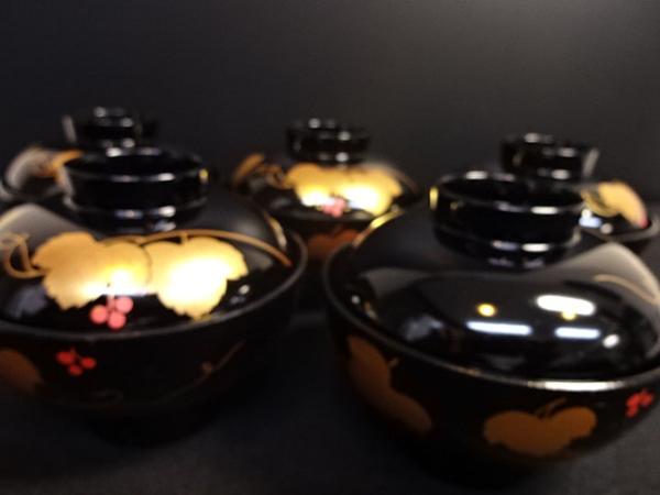 山中塗 塗師 二代 助田宗明造 竹手付 煙草盆 美品 共箱 茶道具 送料込