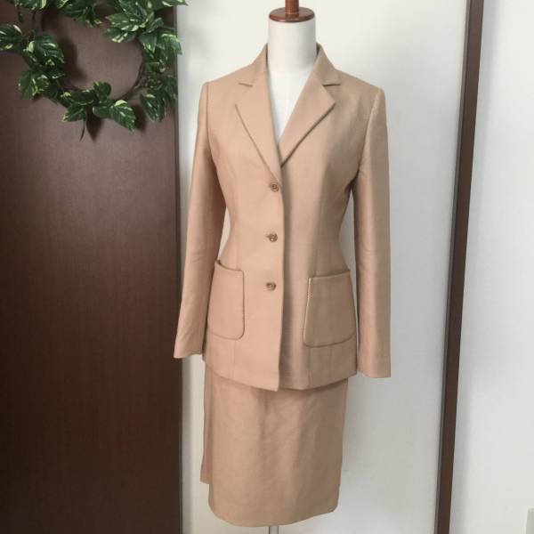 ■ANNE KLEIN■美シルエット 斜めボーダー スカートスーツ