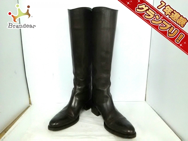 サルトル ロングブーツ 38 レディース ダークブラウン レザー