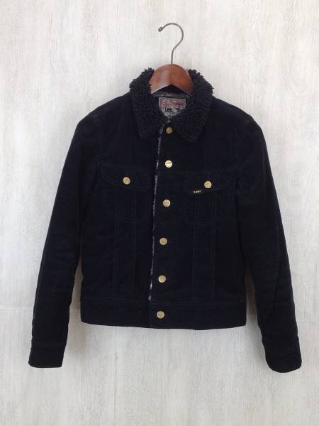 LEE◆STORM RIDER/Gジャン/S/コーデュロイ/BLK