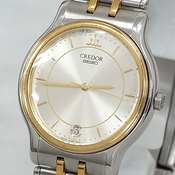 【質大関】SEIKO クレドール K18ベゼル 8J86-6A00 難有ジャンク