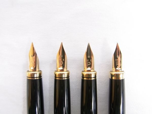 87]万年筆 プラチナ 金沢箔 4本セット 赤富士 もみじ 金魚 鶴 必ず下記