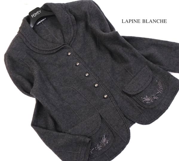 LAPINEラピーヌ ウールニットジャケット /N525 ラピーヌ ブランシュ 