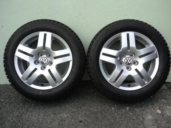 VWフォルクスワーゲン純正アルミ 6.5J +38 5H100 57.1 185/60R15 新品スタッドレスブリヂストンブリザックレボ REVO BS POLO 6R 9N ポロ