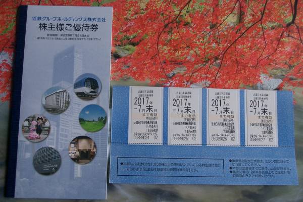 ★［即決］近鉄優待券 優待乗車券H29.7末まで★