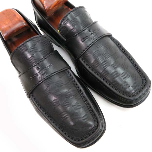 ルイ・ヴィトン♪ダミエ♪アンフィニレザー♪コインローファー♪