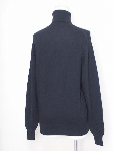 美品 バランタインBALLANTYNE 黒38カシミヤ100% タートルニット408754 