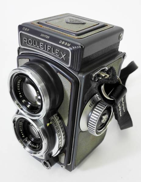 □二眼レフ RolleiFlex 4x4 ベビーローライ グレイベイビー 内部も