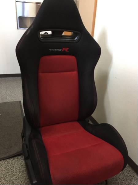 FD2 純正シート 運転席 シートレール付 黒×赤 シビック Type R ホンダ 純正