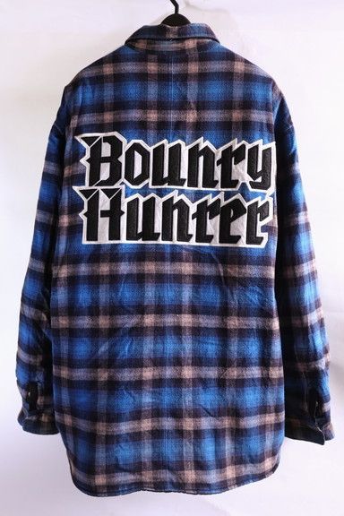 バウンティーハンター ワッペン 中綿 チェック ジャケット L PG