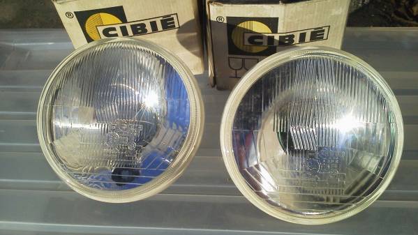 シビエ ヘッドランプ新品2個 4灯用 H4 ブタケツ サメブル 当時物