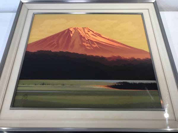 美術品) 赤富士 Yahoo!オークション ☆谷崎勉 富士(赤富士)日本画 F10号