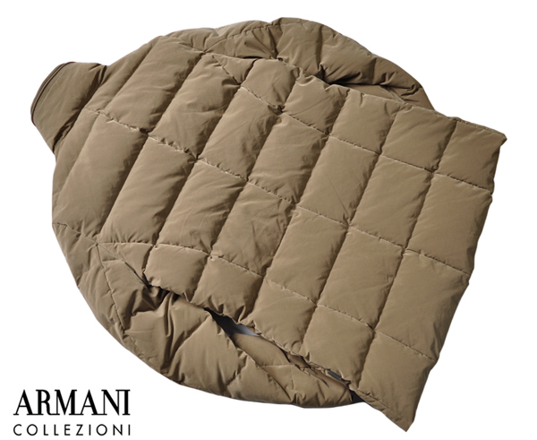 新品正規18万 ARMANI アルマーニ 大人上品なダウンコート 50 茶