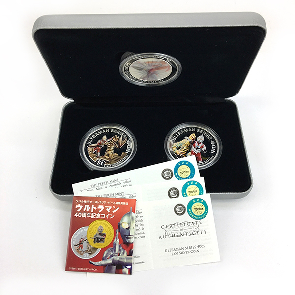 【ウルトラマン】40th Anniversary 銀貨 3枚セット 中古】☆ウルトラマン40周年記念コイン 銀貨3種セット*L17 【公式通販】