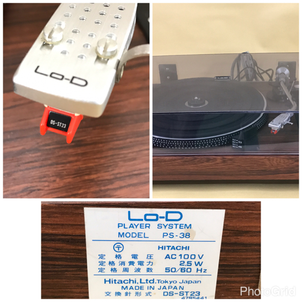 れがーとページ 日立 Lo-D レコードプレーヤー MODEL PS-38 完動品