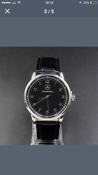 新品メルセデスベンツロゴ入り時計