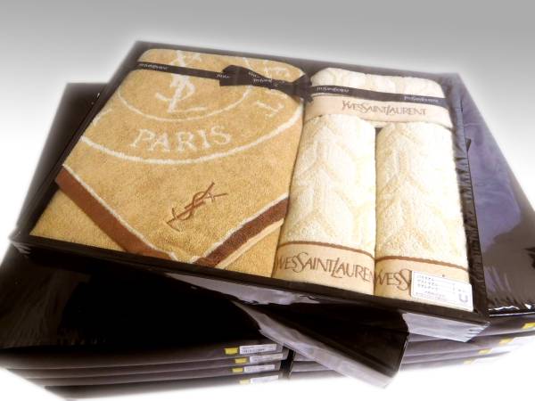 ⭐︎新品⭐︎Yves Saint Laurent タオルセット まとめ売り 新品!イヴ・サンローラン*タオルセット/バスタオル入*大量10箱