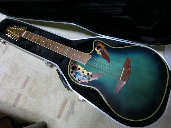 中古 エレアコ 12弦 Ovation Celebrity Deluxe CS255 青 12弦エレアコ