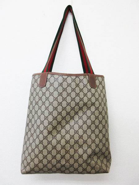 人気GUCCI オールドグッチ トートバッグ GG柄 スプリーム レザー PVC