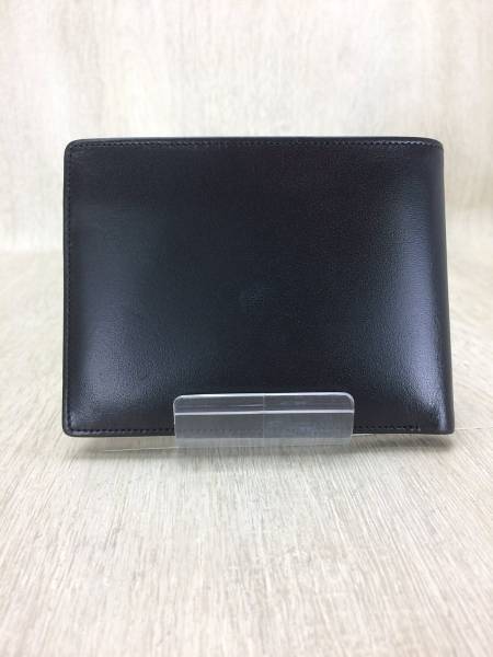 MONTBLANC◇2つ折り財布/BLK/レザー/無地