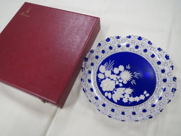 Missen マイセン クリスタルプレート ロンドンフラワー 皿 工芸品
