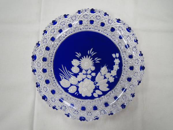Missen マイセン クリスタルプレート ロンドンフラワー 皿 工芸品