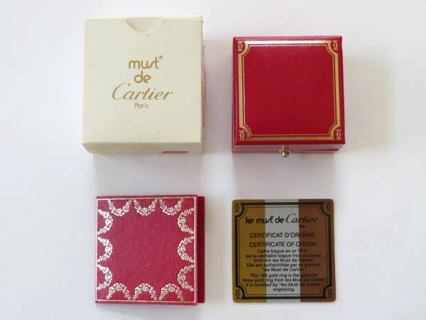 本物】Cartier 3連 トリニティ ドゥ カルティエ リング 18K 52 12号 