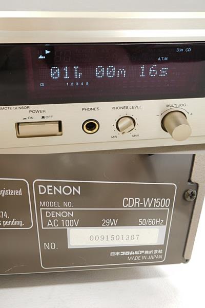 CDR-W1500 DENON CDレコーダー デノン CD 0 公式通販 eBay Deck