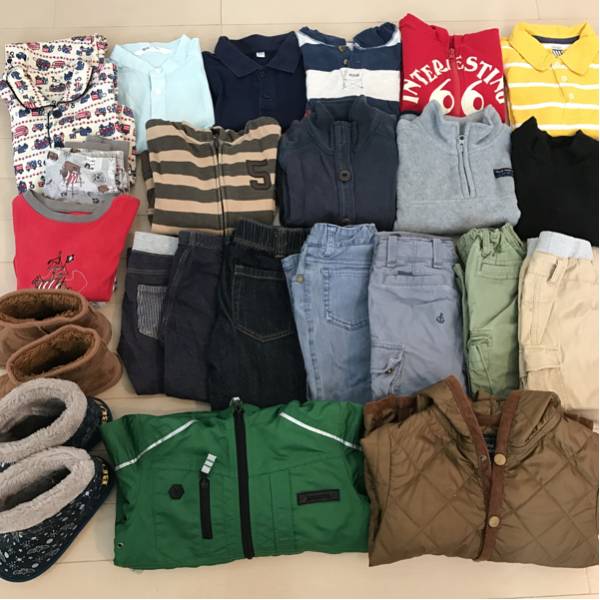 中古 子供服 男の子 まとめ売り 100 アウター ブーツ等 22点 ギャップ ストンプスタンプ H&M ユニクロ スキップランドなど