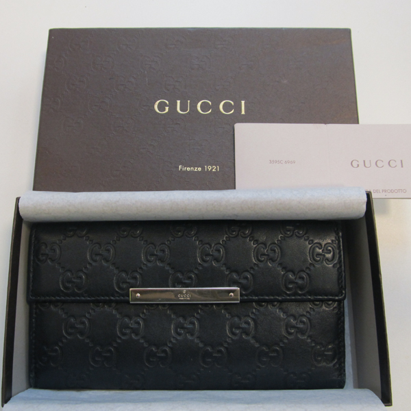 グッチ GUCCI GG 二つ折り レザー 長財布 Wホック 二つ折り長財布 二つ折り