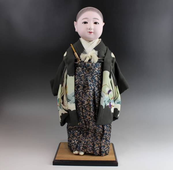 日本人形/市松人形/着物/かわいい男の子/少年/43cm②