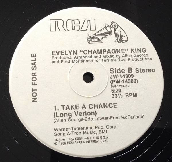 １２’　EVELYN ''CHAMPAGNE'' KING /TAKE A CHANCE /DISCOSOUL