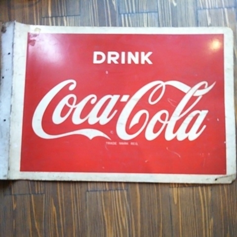 VINTAGE☆コカ・コーラ ホーロー両面看板 ◇昭和レトロ アメカジ