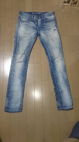 ゴスタール ジ フーガ クラッシュ加工スキニージーンズ 42