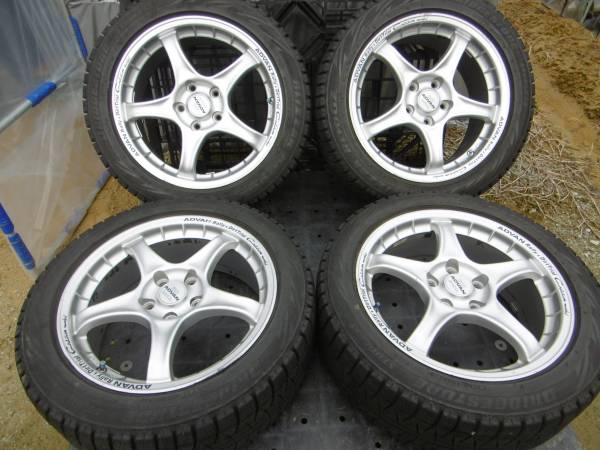 冬用SET!!YOKOHAMA ADVAN RC バリ溝REVO GZ 235/45R17 RX8/7 ランエボ Z RX-7 FD レガシィ インプレッサ　WRX STI ラリー＆ダート