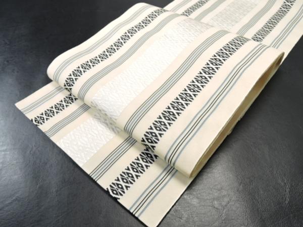 ★着物10★ 1円 逸品!! 正絹 献上博多織 独鈷 花皿 名古屋帯 長さ365cm ☆☆☆☆☆