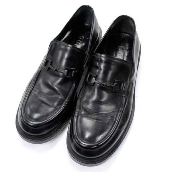 限定SALE，得価 GUCCI グッチ レザーローファー オールブラック サイズ43E(男性用)｜売買されたオークション情報、yahooの商品情報をアーカイブ公開 - オークファン 靴