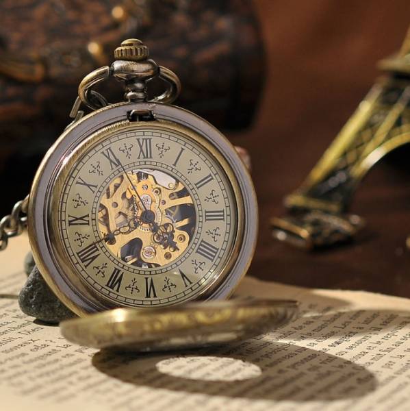 高級 懐中時計 手巻き式 アンティーク調 スケルトン 送料無料 