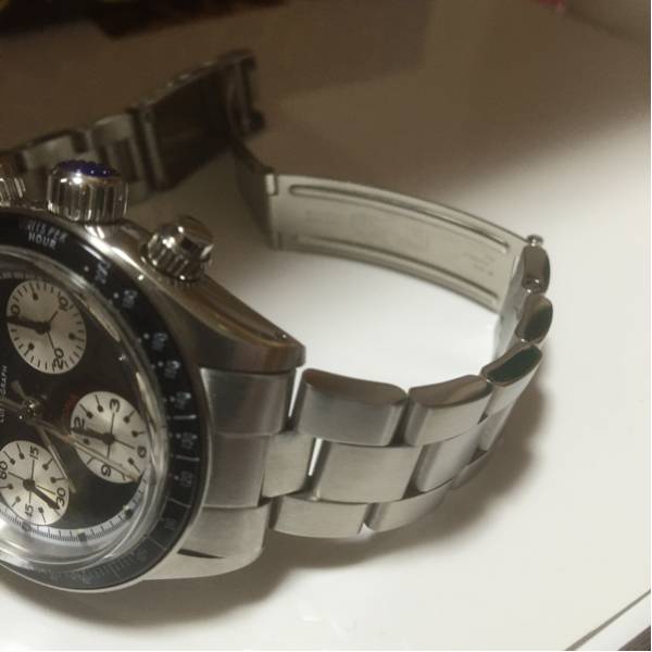 美品、ストップウォッチ付き自動巻時計