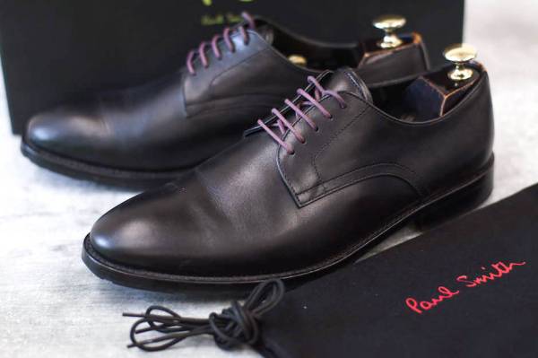 美品!Paul Smith ポールスミス ビジネスシューズ 靴 プレーントゥ UK7.5 メンズ レザー 革 x2871