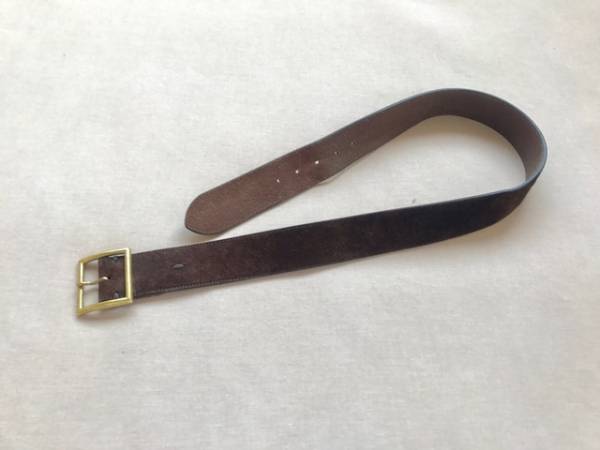 visvim PLAIN BELT (45MM VEGGIE SUEDE) DK.BROWN SIZE：W32 VISVIM