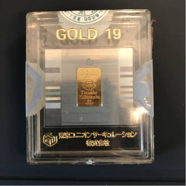 純金 TUC 999.9 田中貴金属 GOLD ゴールド 1g 板材 素材 インゴット