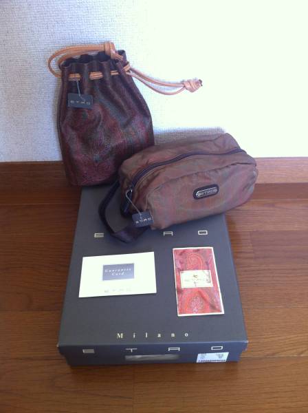 ペーズリー柄☆ETROバッグ☆2点セット未使用品☆ ファッション 