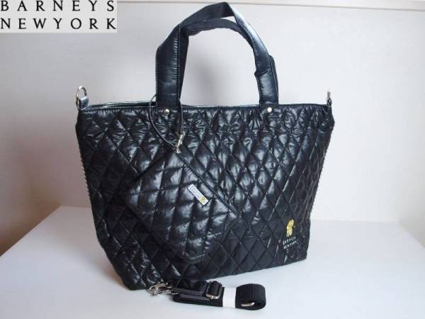 バーニーズ ニューヨーク マザーズバッグ ライオン刺繍 BLACK BARNEYS