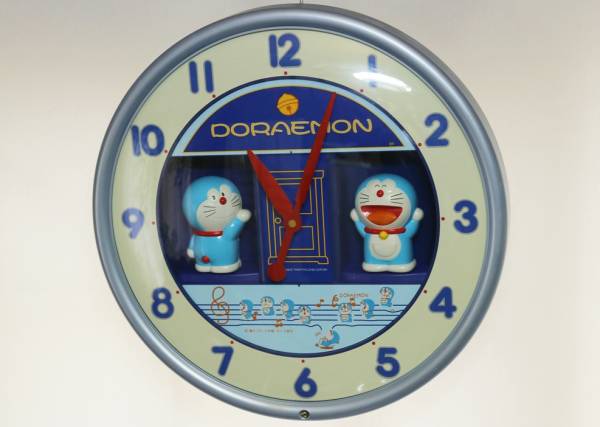 希少 ドラえもん からくり 掛時計 メロディ おしゃべり 声/大山のぶ代 CQ314A 動作良好 美品 即決