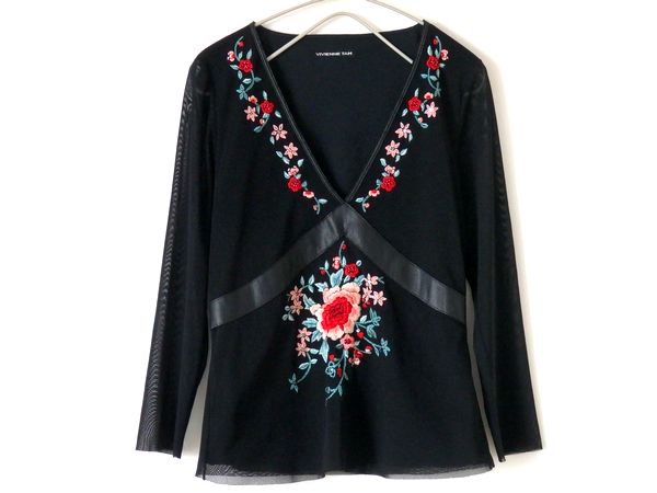 送料無料】VIVIENNE TAM☆洗練!刺繍付きデザイントップス
